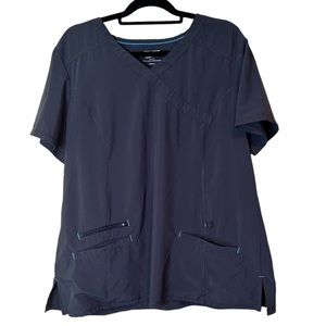 Scrubstar Scrub Top Short Sleeve Grey Size XL